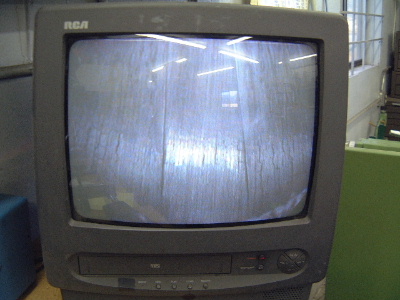 Looking at the inside of a lapped barrel with the video borescope. In the center of the monitor is one land. The image on the screen is 75X actual size.