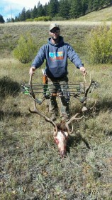Carson's cousin Kody McDonald with his 2015 Montana Archery Bull.