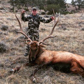 Carson Lilja with his 2016 Montana Bull, shot with his Lilja Barreled 300 Win Mag at 420 yards. 