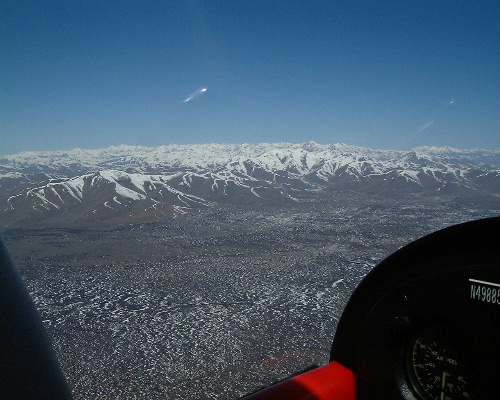 Over the mountains of southern Idaho at 10,500'.