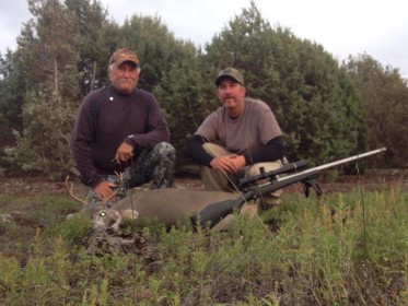 Customer Matthew Hopf with his Arizona Couis deer, shot with his Lilja barreled 30-378 at 860 yards.