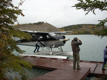 We'd soon leave for Tuya Lake, British Columbia on this Beaver. This is the float pond at Whitehorse, Yukon.