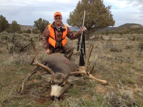 And yes, I did get a mule deer buck. He’s about a quarter inch short of that benchmark 30” width.