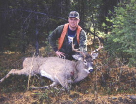 Cory Ovitt with another nice whitetail buck he shot with his Lilja barrelled rifle.