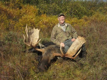 Bob Cassell with another giant Yukon moose shot with his Lilja barreled 6.5-284