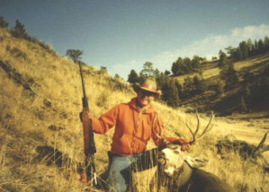 Here is a 4-point mule deer Dan shot in the 1980's with a .300 Winchester Magnum.